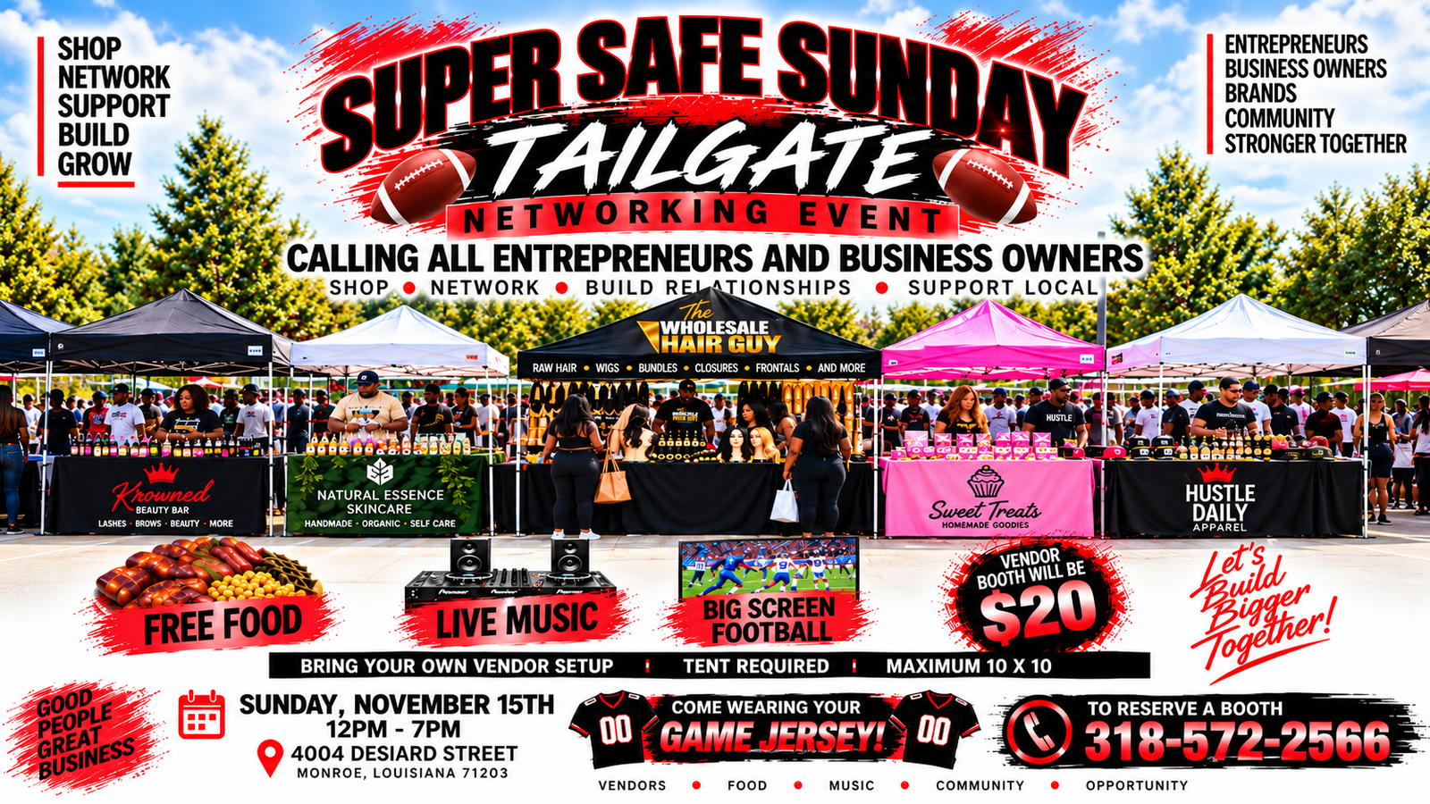 super safe sunday tailgate networking event